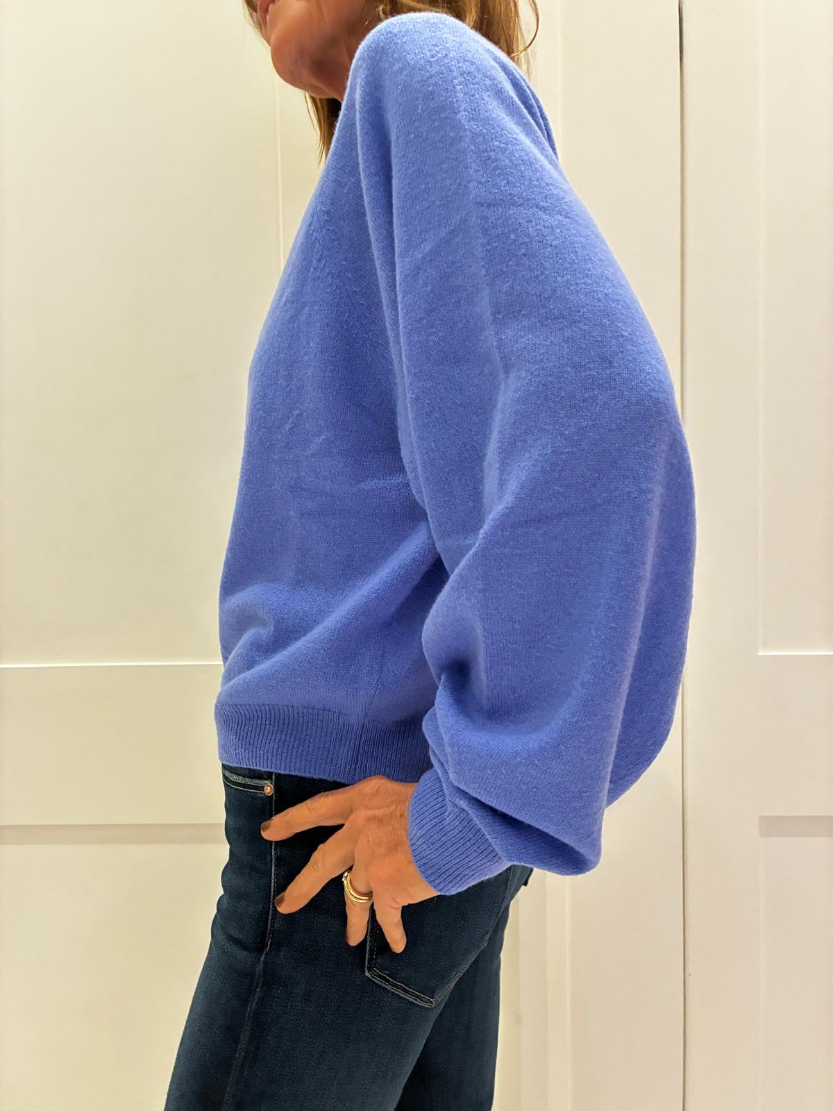 Colorush Courtney Funnel Neck in Tide