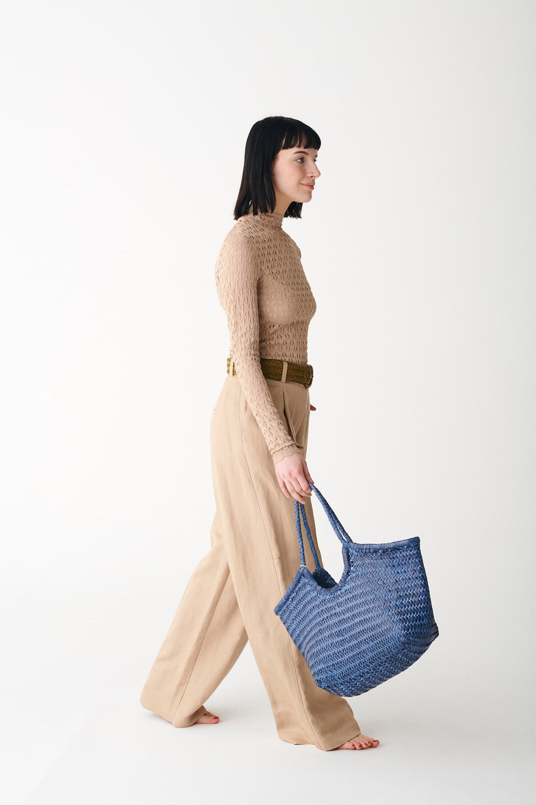 Dragon Diffusion Nantucket Basket Bag in Ocean