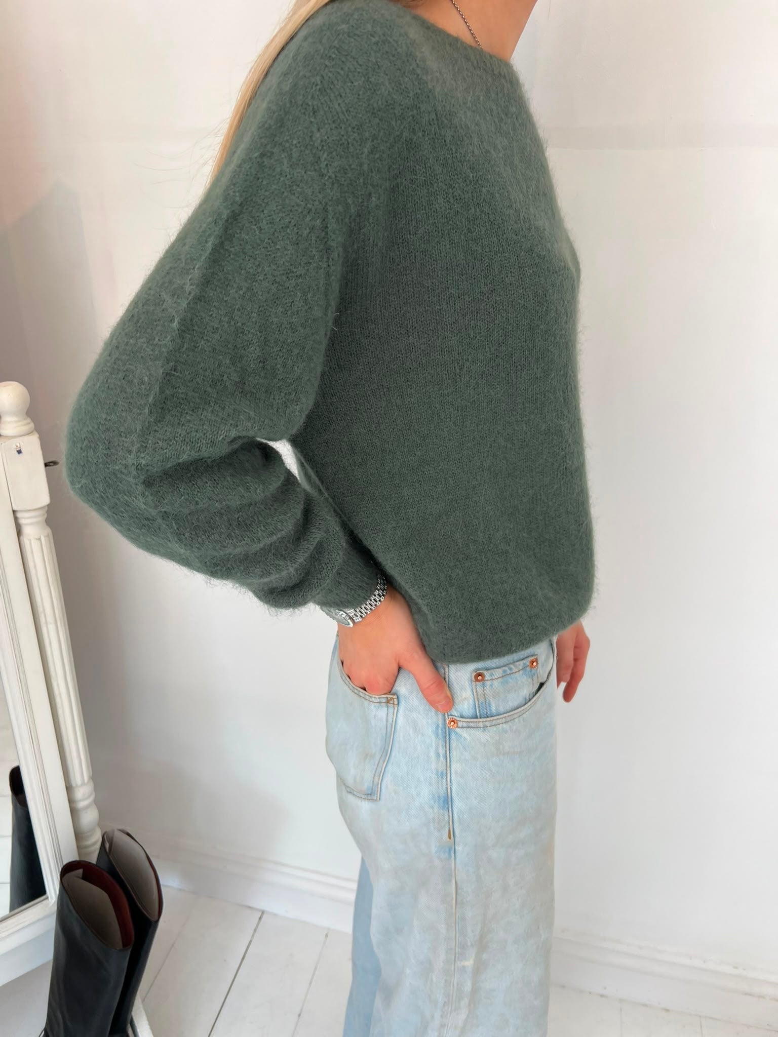 Twins Sanibel Boat Neck Sweater - Military