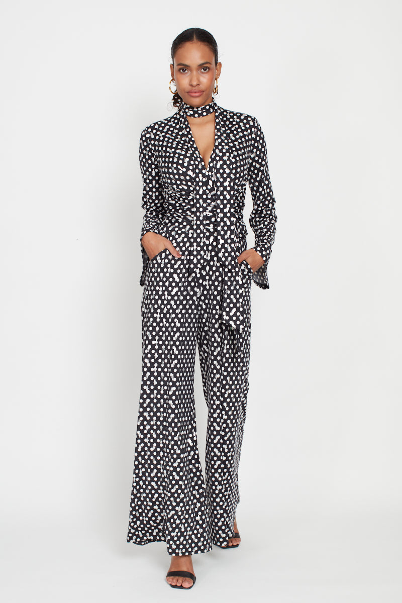 Onjenu Fenn Jumpsuit in Polka Metallic Dot