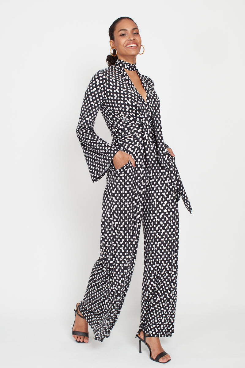 Onjenu Fenn Jumpsuit in Polka Metallic Dot