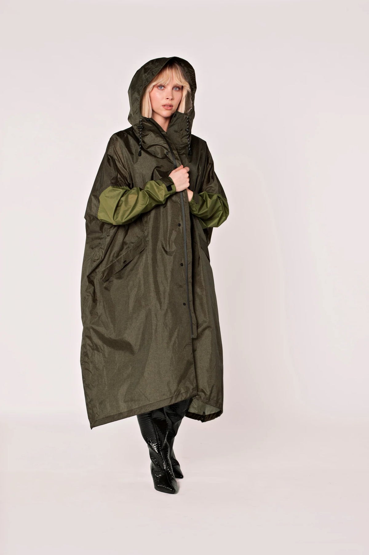 Rainkiss Raincoat in Herringbone