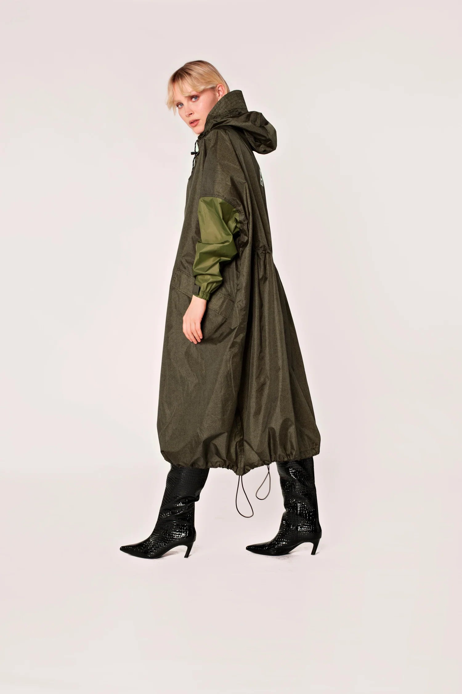 Rainkiss Raincoat in Herringbone
