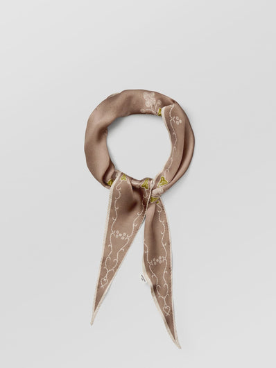Becksondergaard Brodaria Diamond Scarf in Pine Bark