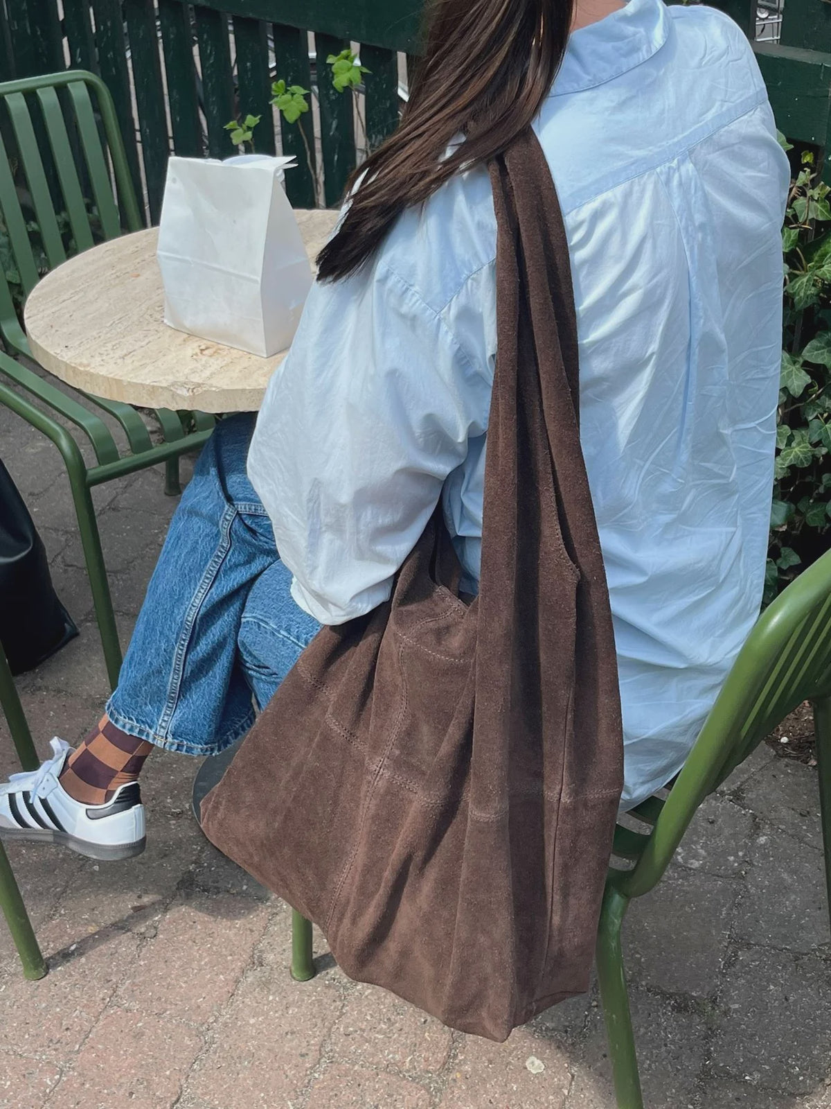 BECKS Suede Dalliea Bag in Hot Fudge Brown