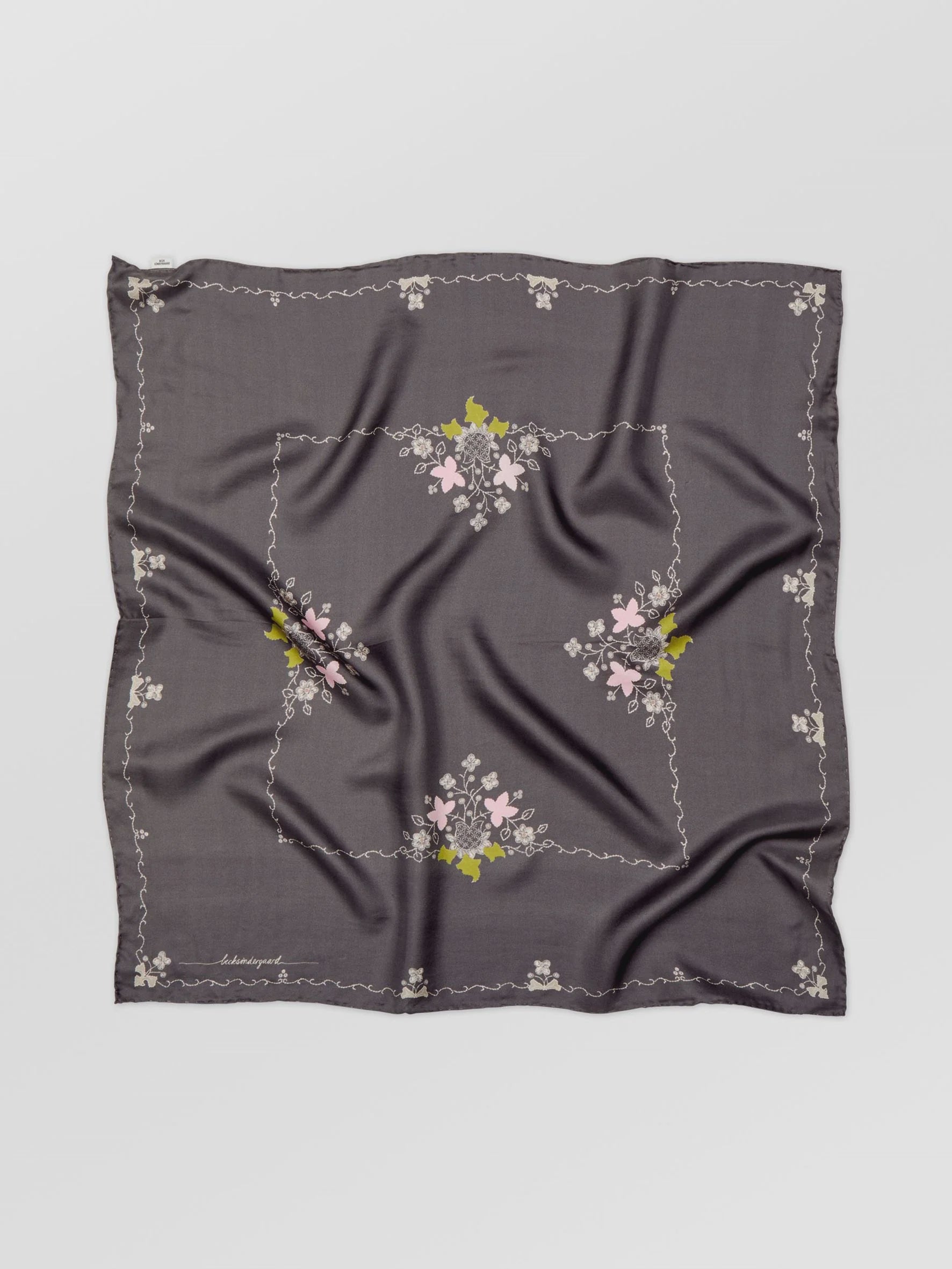 Becksondergaard Brodaria Sia Scarf in Forged Iron Gray