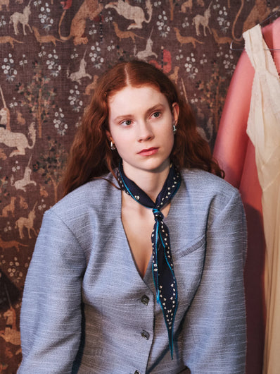 Becksondergaard Fairygard Diamond Scarf in Navy