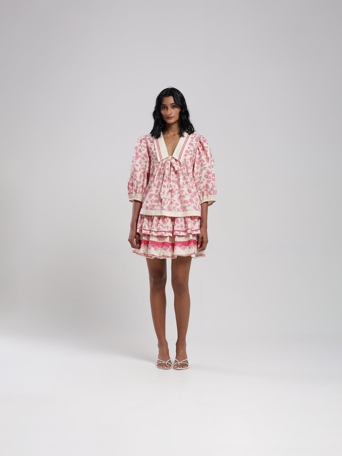 Viam Sahara Printed Blouse in Pink