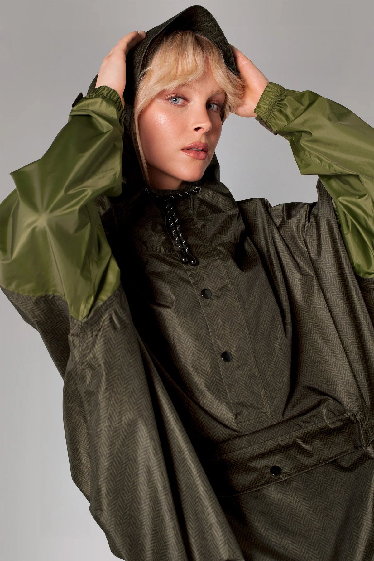 Rainkiss Raincoat in Herringbone