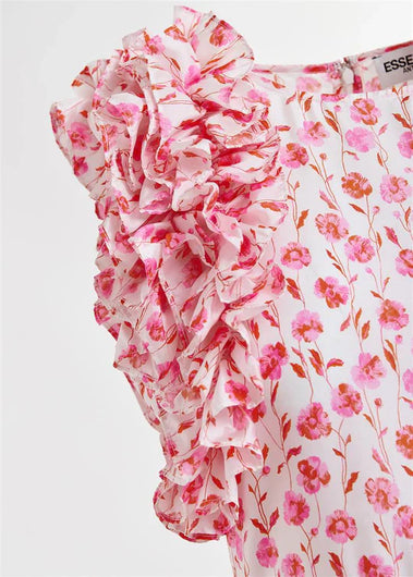 EA Hexico Ruffle Midi Dress in Fairy Tale