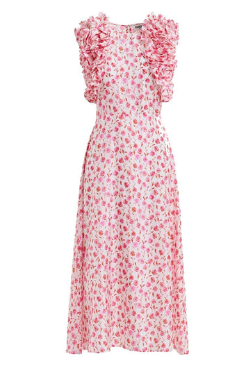 EA Hexico Ruffle Midi Dress in Fairy Tale
