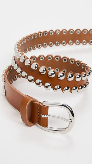 IM Zap Belt in Natural, Silver