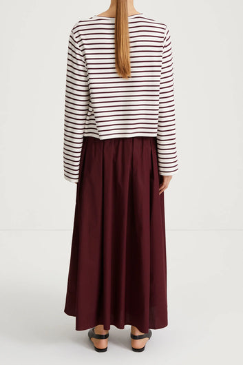 Style In Jorina Maxi Skirt in Burgundy
