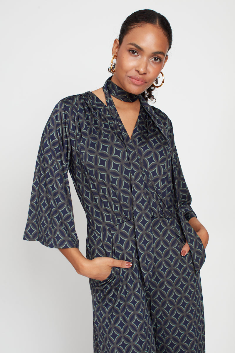 Onjenu Laurie Jumpsuit in Geo Green