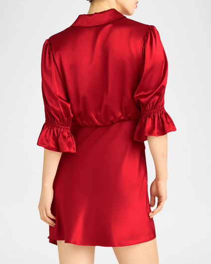 Cinq à Sept Mini Fabbie Dress in Bordeaux