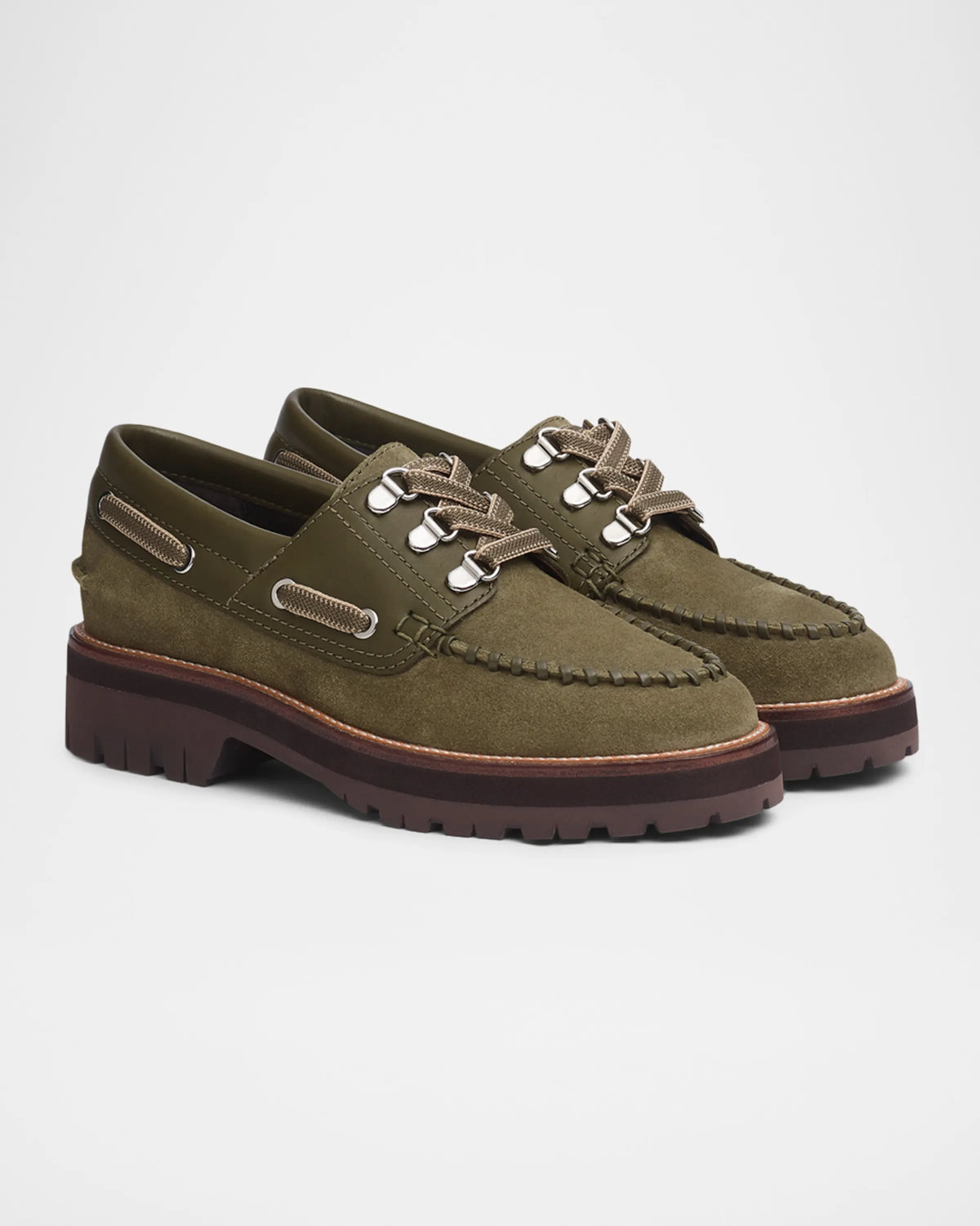 Rag & Bone Cameron Boat Shoe in Olive