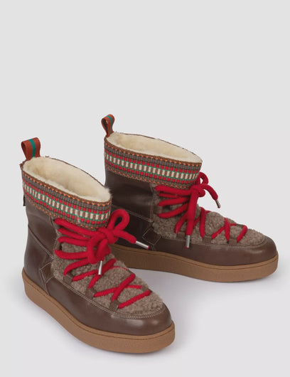Penelope Chilvers Cosmos Fleece Boot in Dark Brown