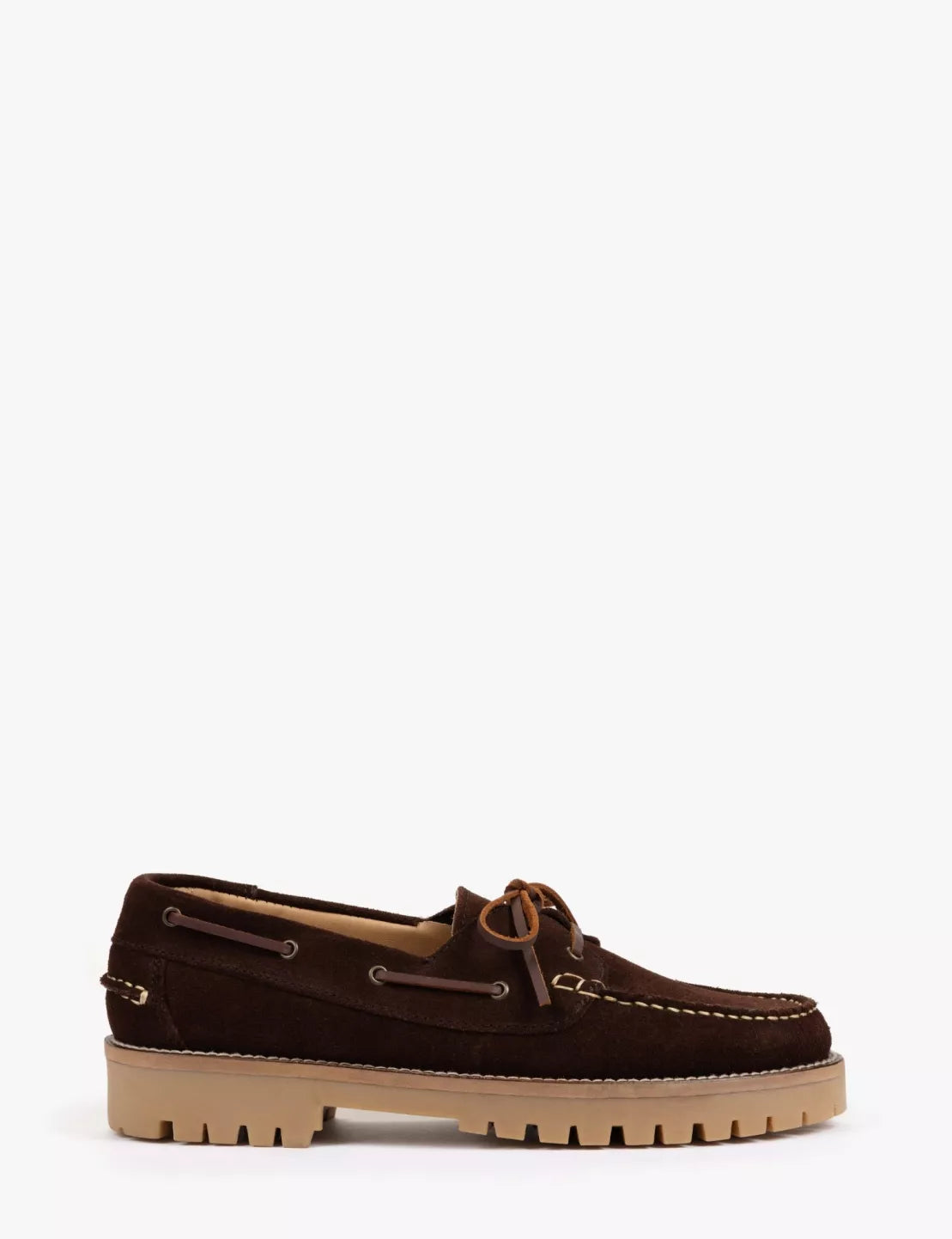 Penelope Chilvers Federico Boat Shoe in Bitter Chocolate