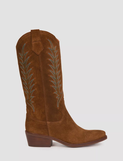 Penelope Chilvers Goldie Cordobean Suede Boots in Peat