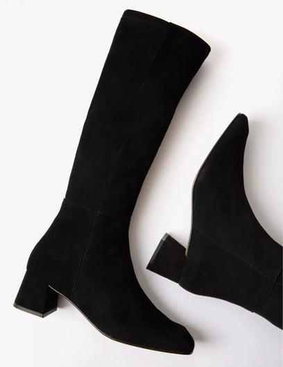 Penelope Chilvers Sinatra Suede Boot in Black