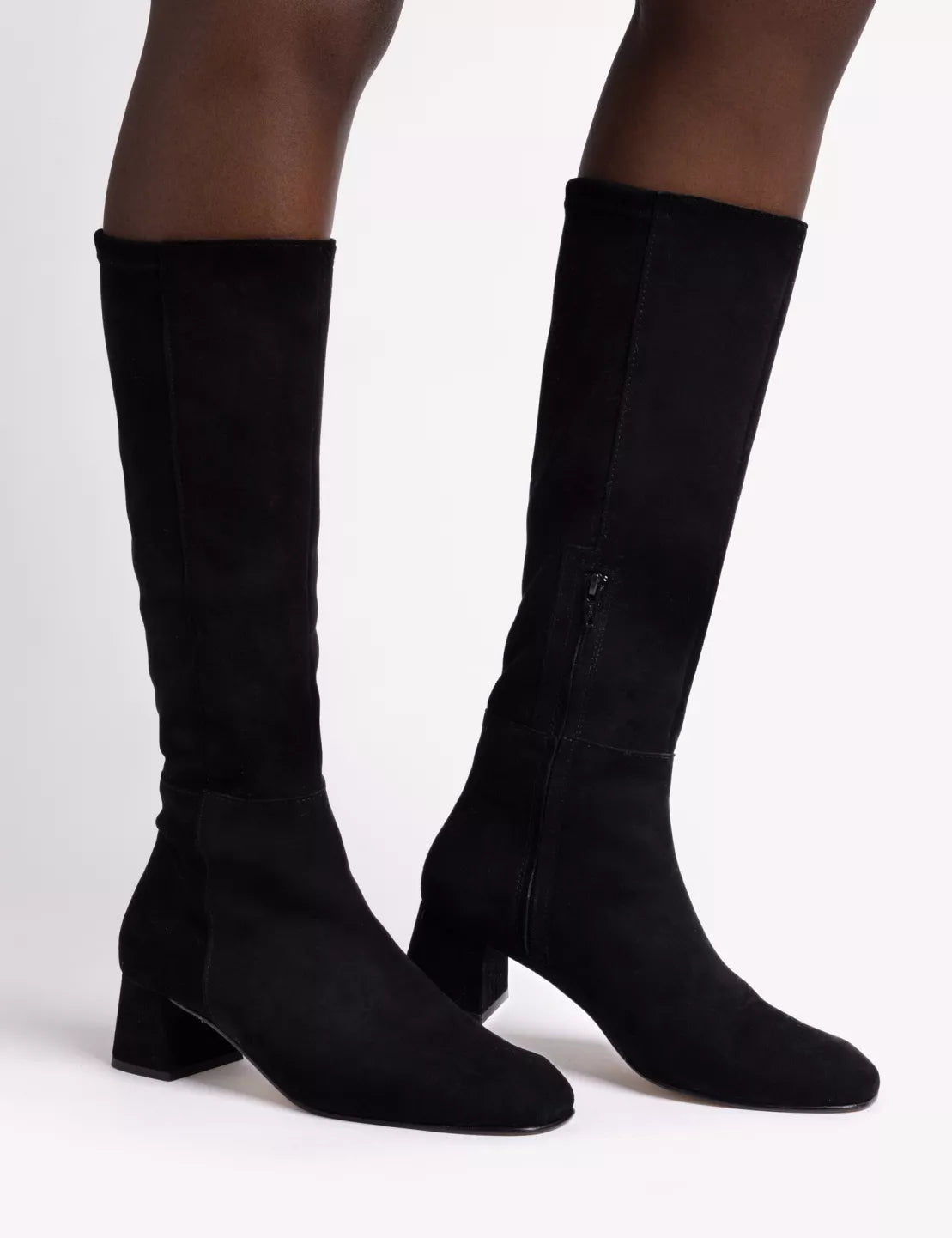 Penelope Chilvers Sinatra Suede Boot in Black