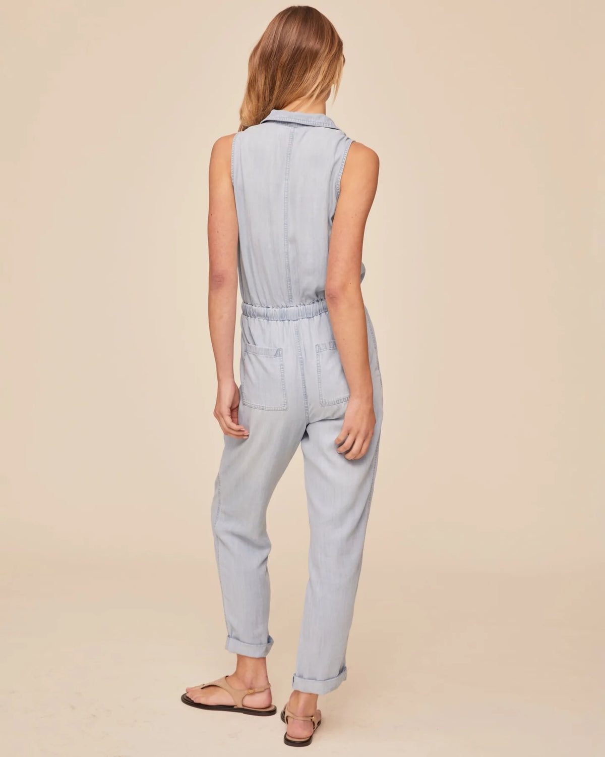 Bella Dahl Pocket Jumpsuit in Light Sunspray Wash
