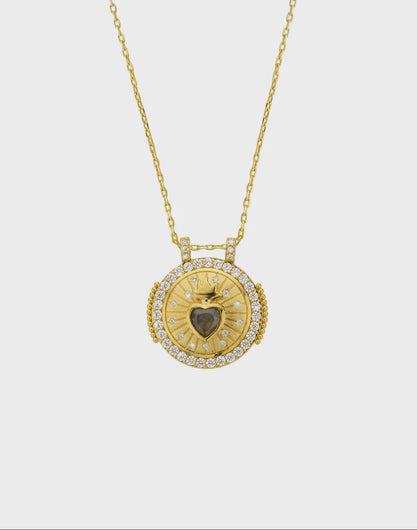 Mya Bay Labradorite Heart Boheme Necklace