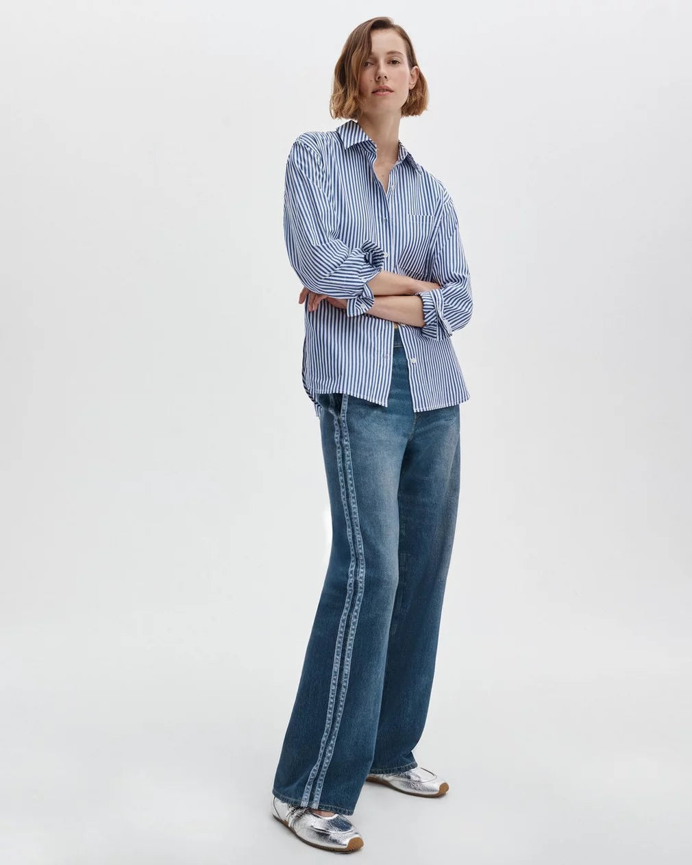 Rag & Bone Miramar Terry Track Pants – Carnation Stripe