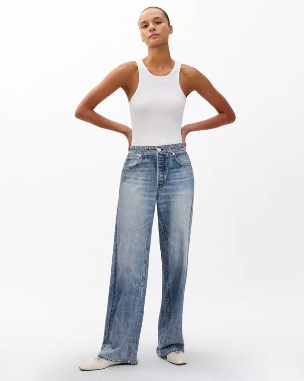 Rag & Bone Miramar Terry Wide Leg in Scarlet