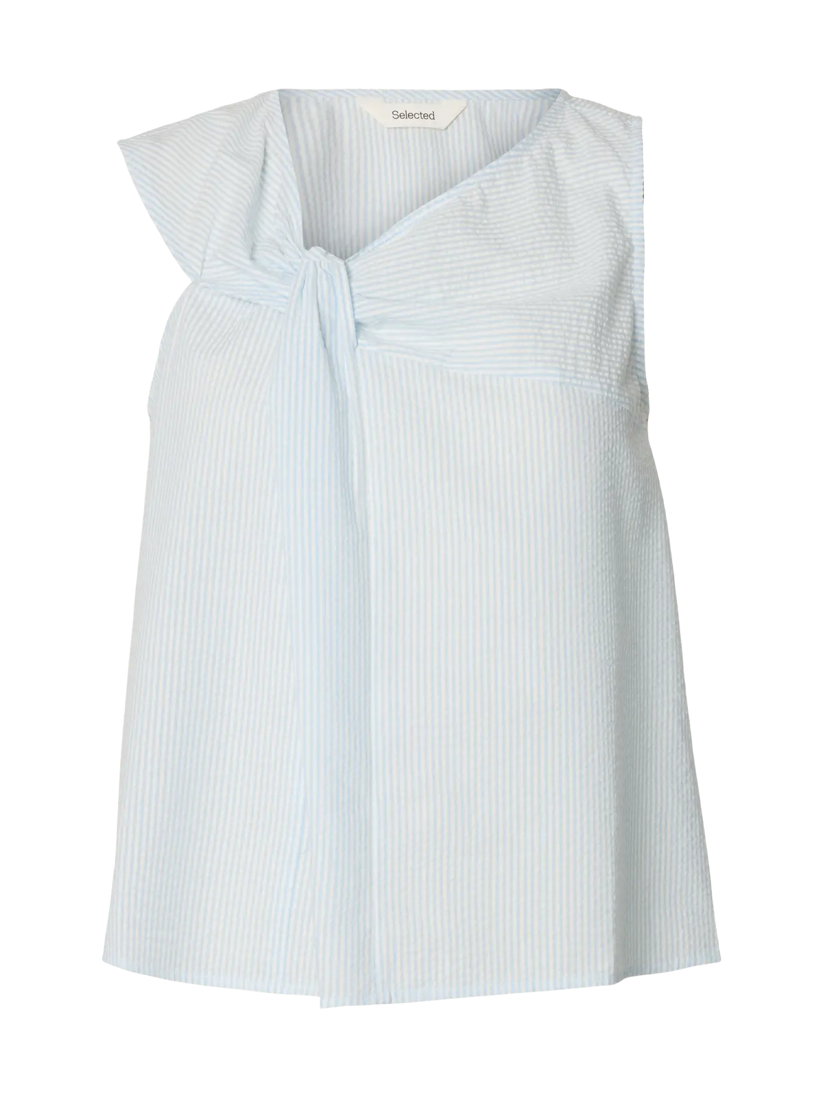 SELECTED Hannah SL Twist Top in Cashmere Blue Stripes