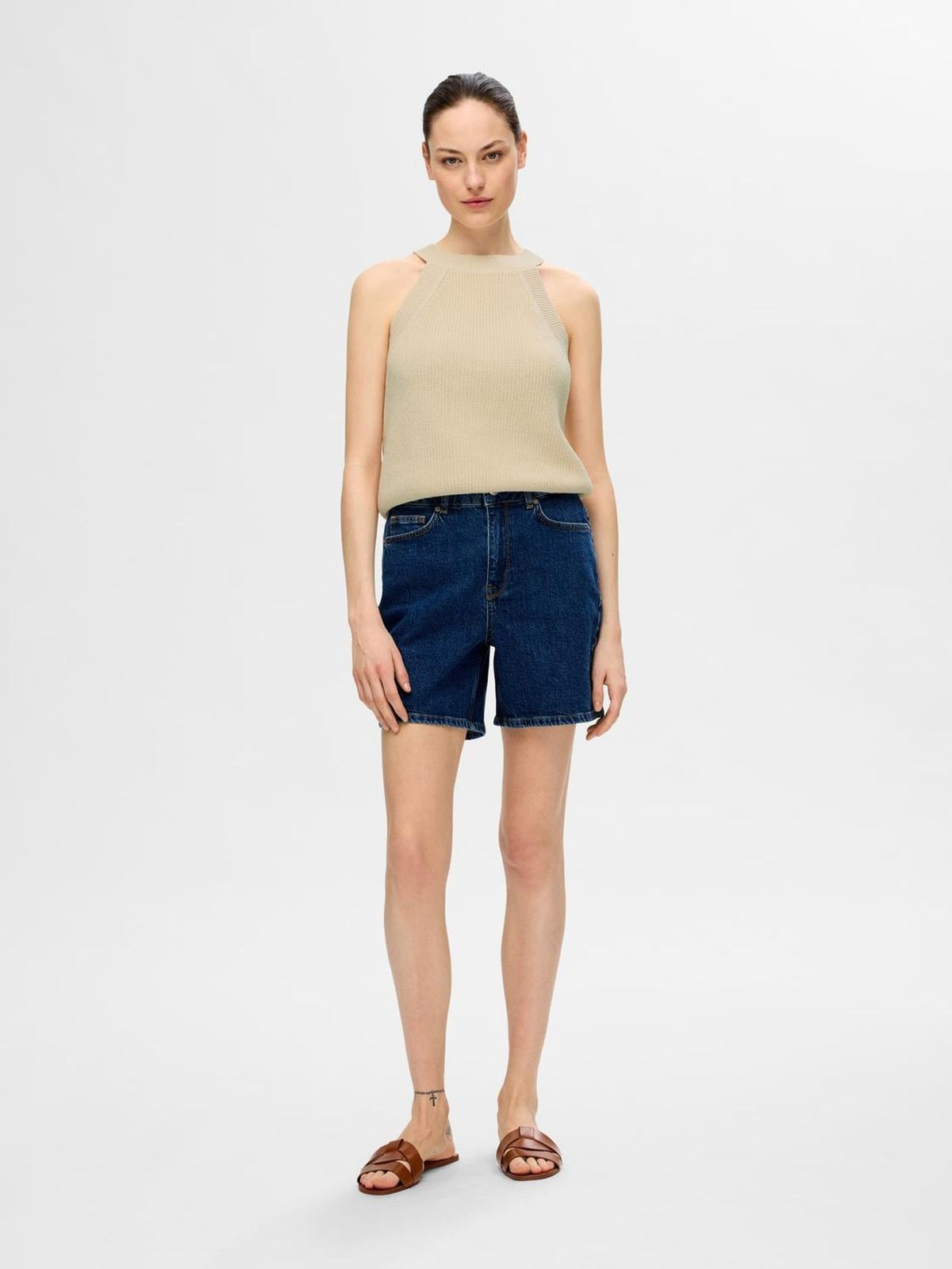 SLF Vinna Halterneck Knit in Birch