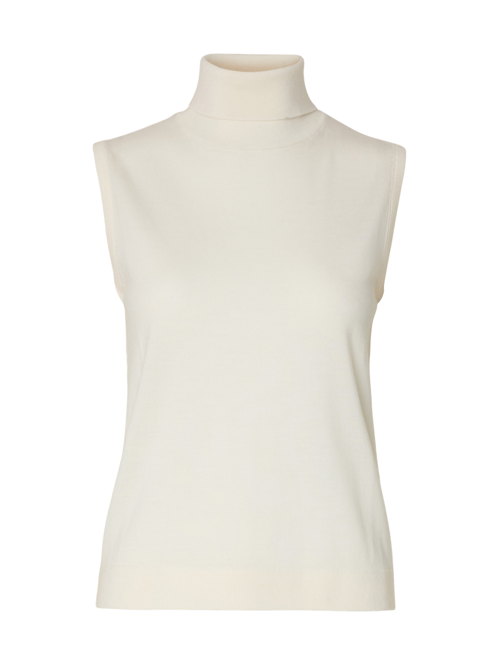 SELECTED Thea SL Knit Roll Neck in Egret