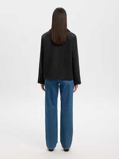 SELECTED Alma Pattern Jacket in Black, Grey