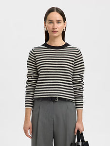 You added <b><u>SELECTED Ana LS Knit Stripe in Black, Birch</u></b> to your cart.