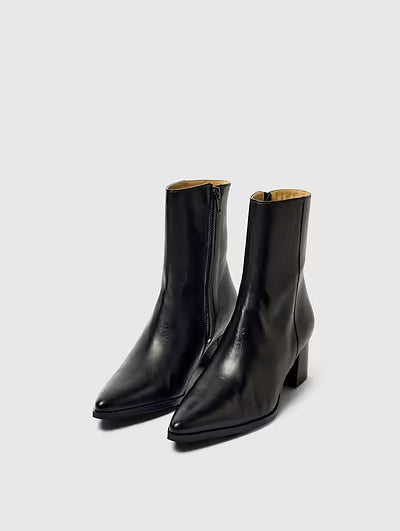 SELECTED Stine Leather Boot in Black