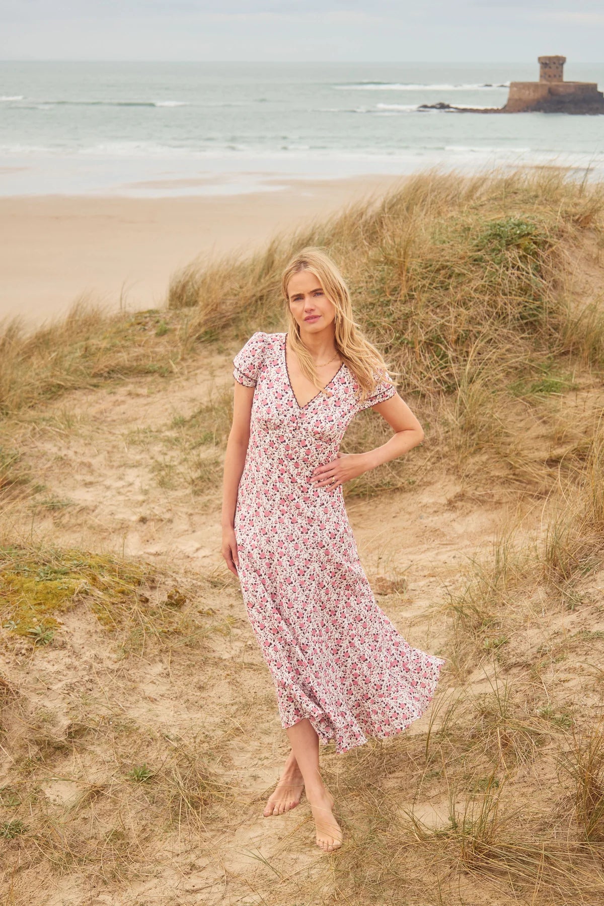 ST. CLAIR Isabella Dress in Indian Rose