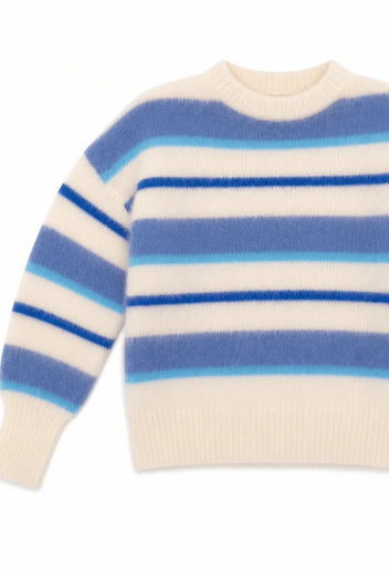Twins Kale Striped Knit - Blue