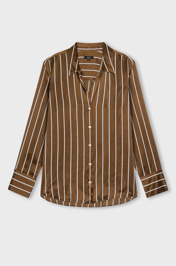 Rails Dorian Shirt in Ginger Stripe