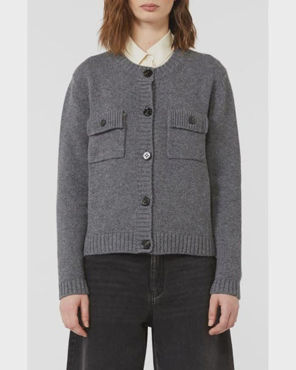 Weekend Max Mara Olbia Knit Cardigan in Dark Grey