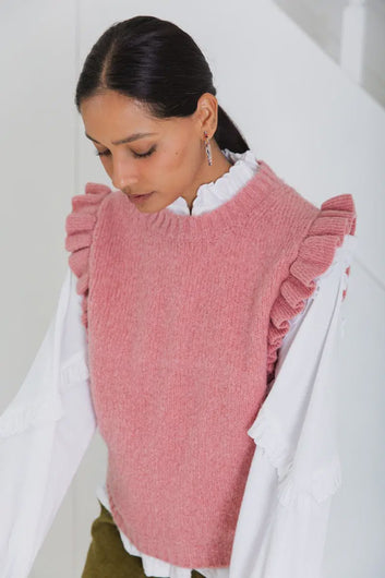 Bonte Claude Vest in Rose