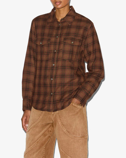 Marant Etoile Yalisa Shirt in Dark Bronze