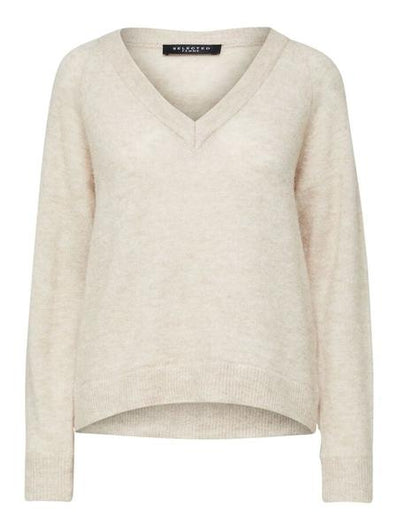 SLF Lulu V-neck Jumper in Birch