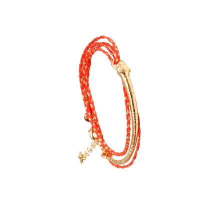 LH Tina Bangle with Threads in Orange