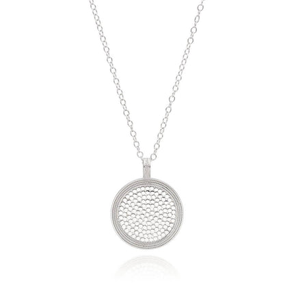 AB 1899N gold and silver large circle necklace