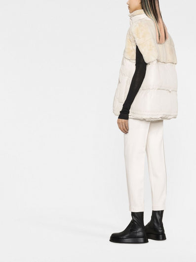 UC 18525 Fur Gilet in Ecru