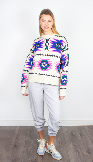 Isabel Marant Étoile Malden graphic ikat-print jumper