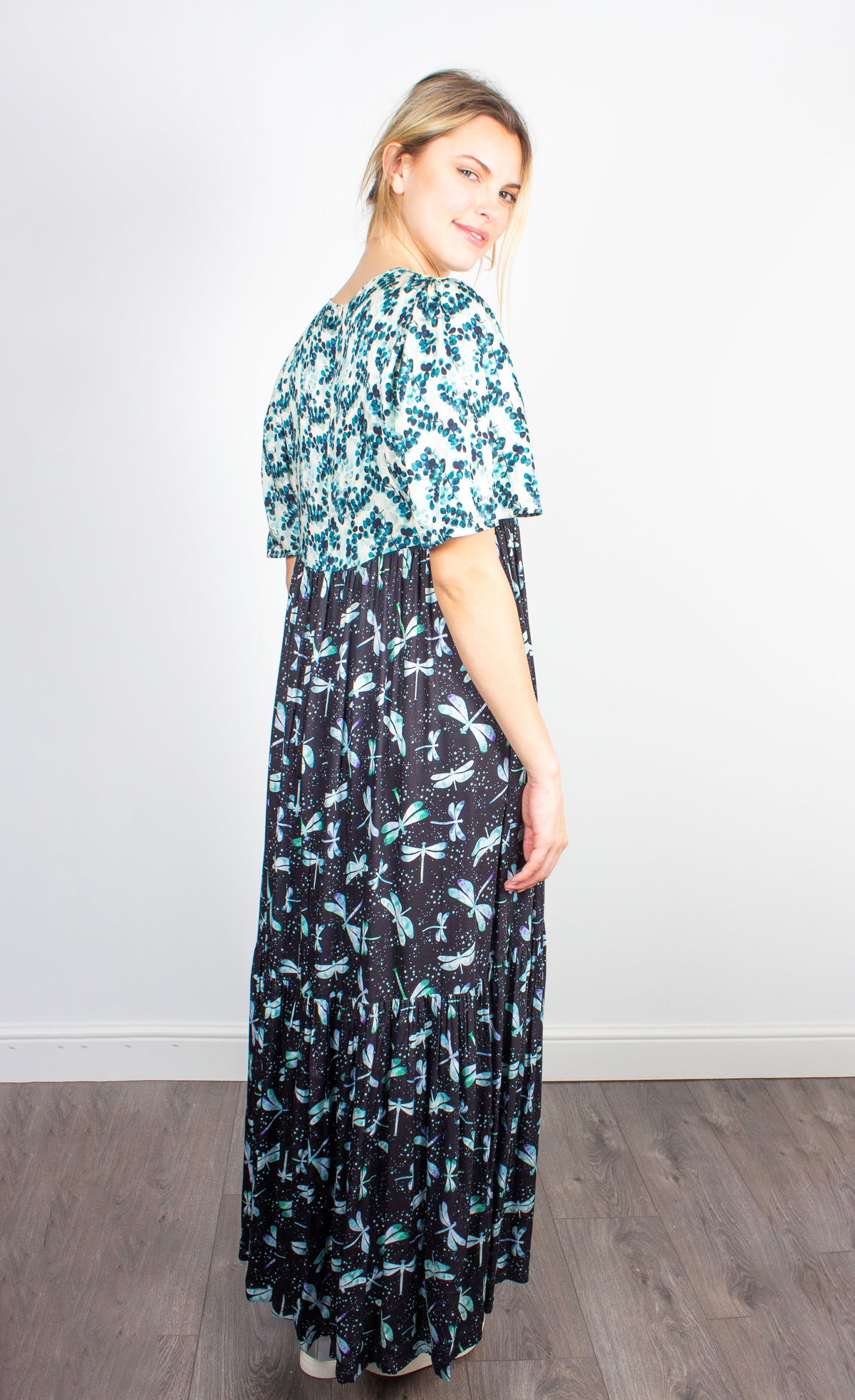 PPL Pamela Dress in Eucalyptus 02 / Dragonfly 03