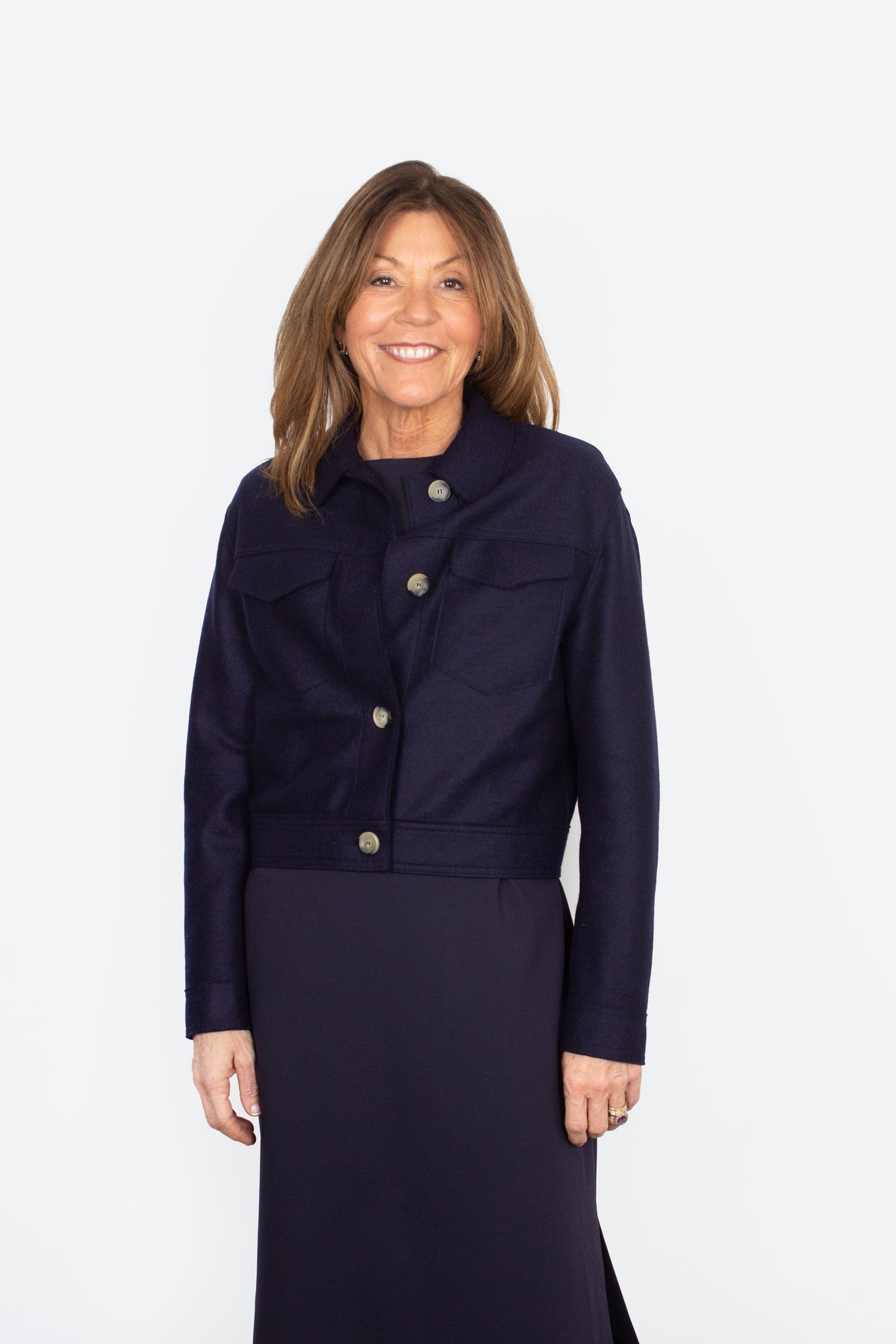 HWL A3431 Western Jacket in Navy Blue