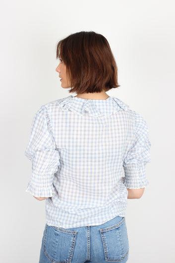 Leon & Harper Chunda checked cotton blouse