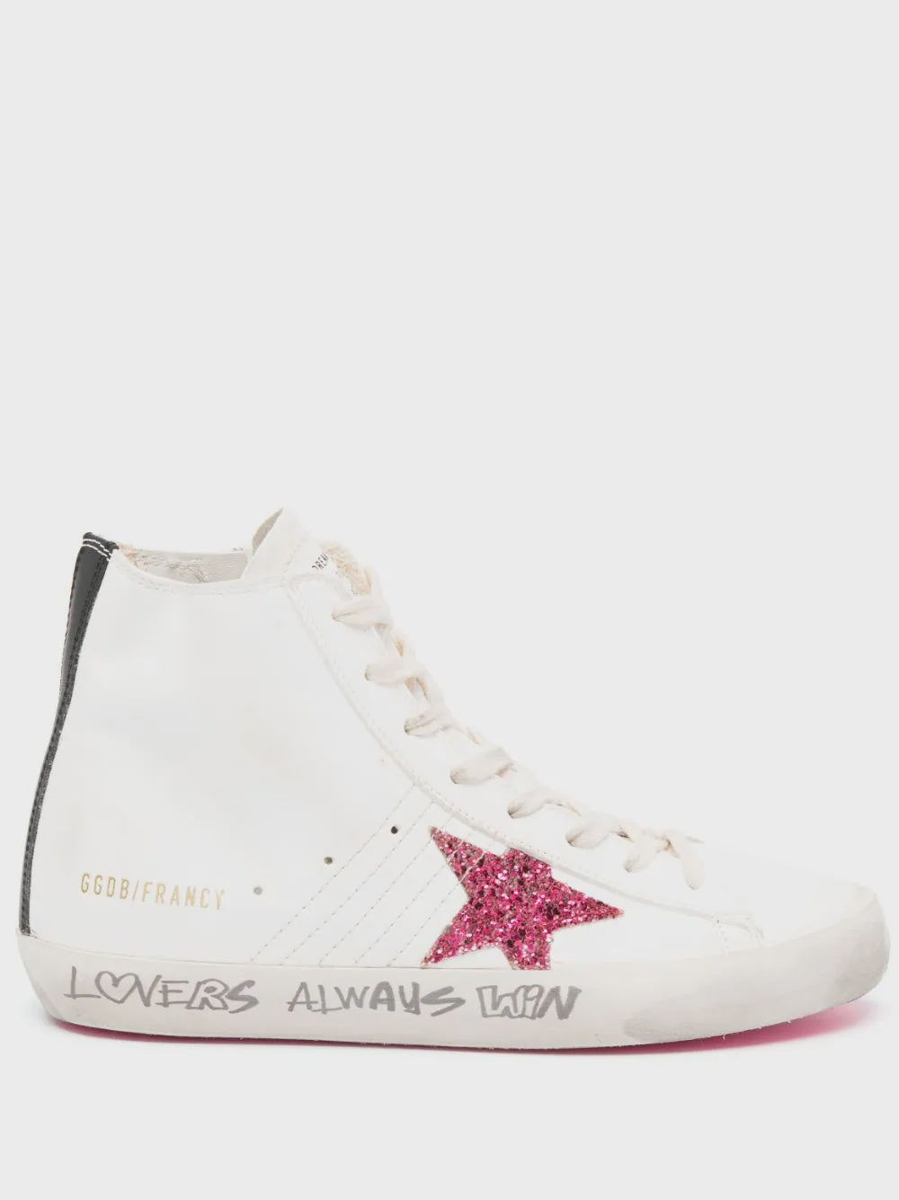 GG Francy with Fushsia Glittler Star and Signature Foxing in Cream